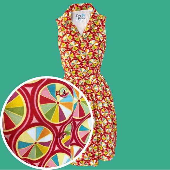 Bea & Dot Palette on Parade Pinwheel Retro dress - Picture 1 of 5